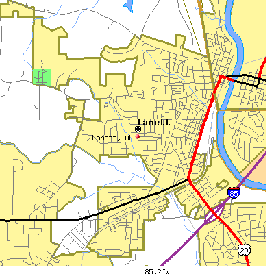 Lanett map