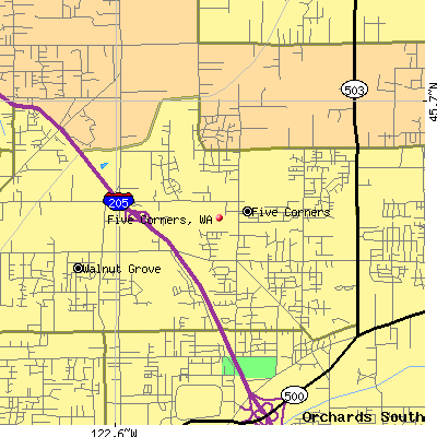 Five Corners map