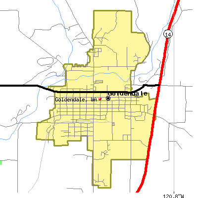 Goldendale map