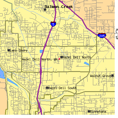 Hazel Dell North map