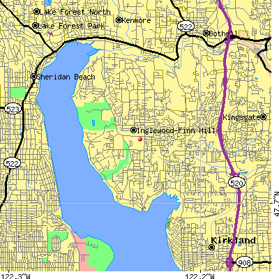Inglewood-Finn Hill map
