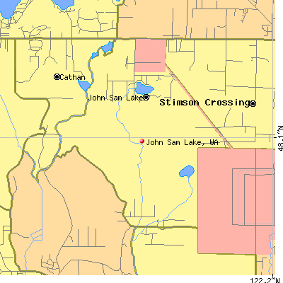 John Sam Lake map