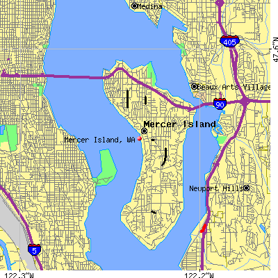 Mercer Island map