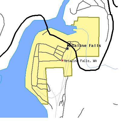 Metaline Falls map