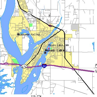 Moses Lake map