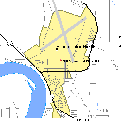 Moses Lake North map
