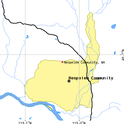 Nespelem Community map