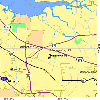 Sunnyvale map