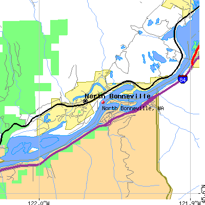 North Bonneville map