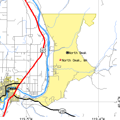 North Omak map