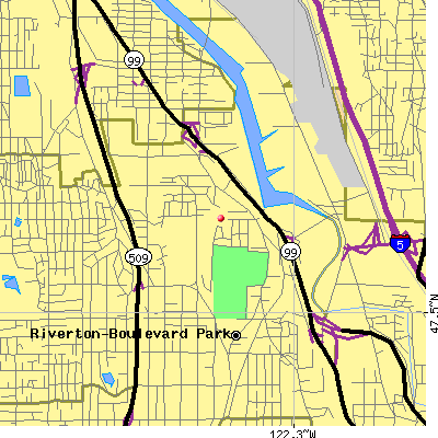 Riverton-Boulevard Park map