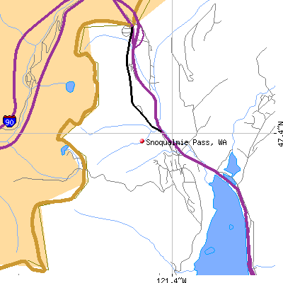 Snoqualmie Pass map