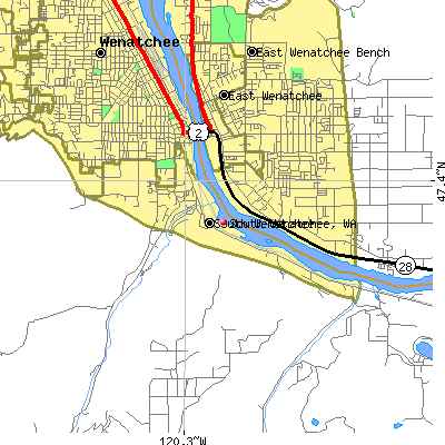 South Wenatchee map