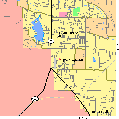 Spanaway map