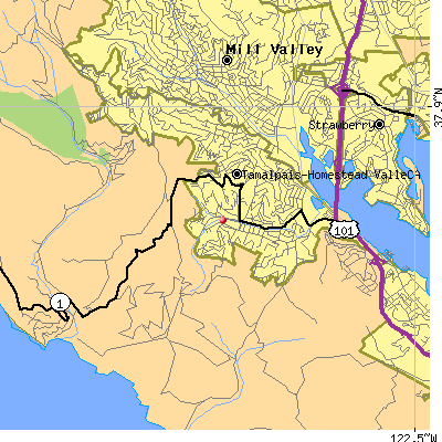 Tamalpais-Homestead Valley map