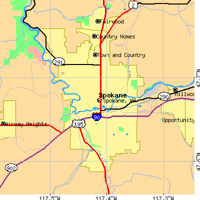 Spokane map