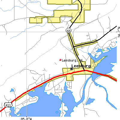 Leesburg map