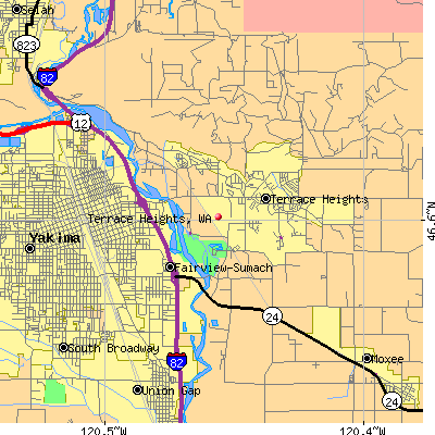 Terrace Heights map