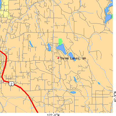 Three Lakes map