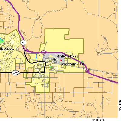 Tehachapi map