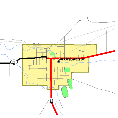 Waitsburg map