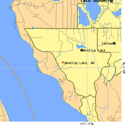Weallup Lake map