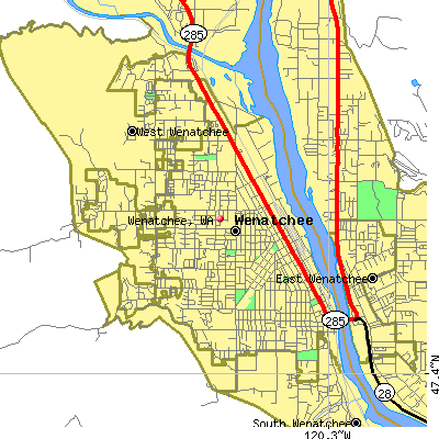 Wenatchee map