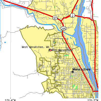 West Wenatchee map