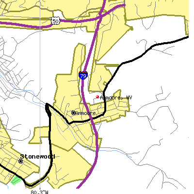 Anmoore map