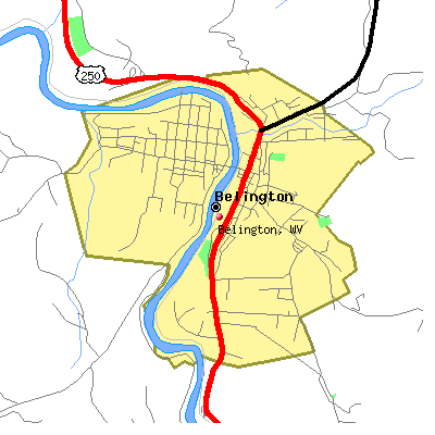 Belington map