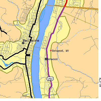 Benwood map