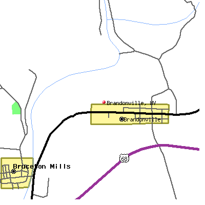 Brandonville map