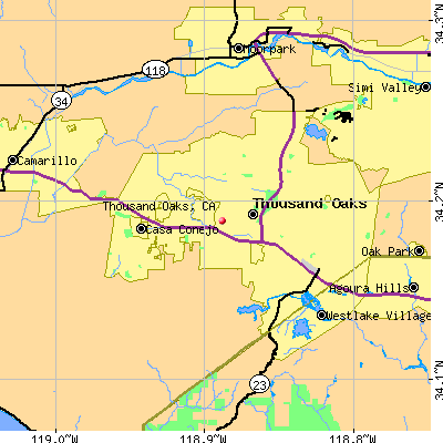 Thousand Oaks map