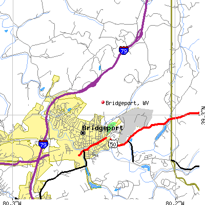 Bridgeport map
