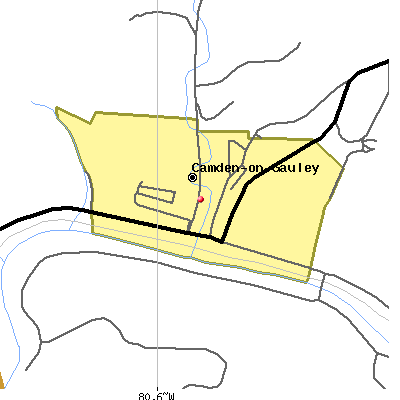 Camden-on-Gauley map