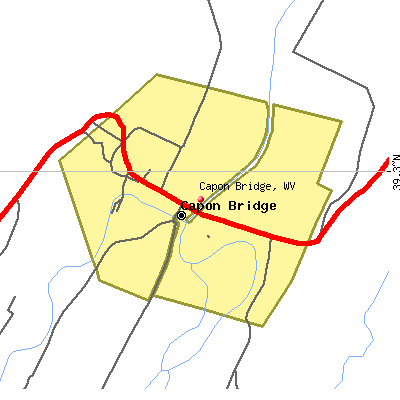 Capon Bridge map