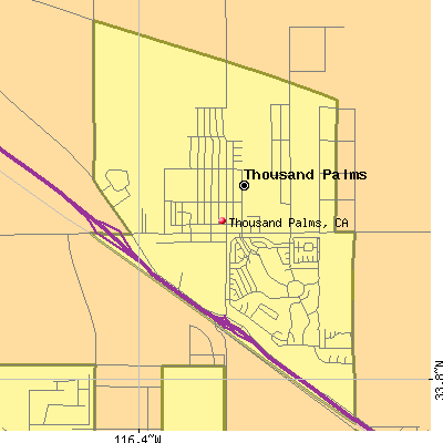 Thousand Palms map