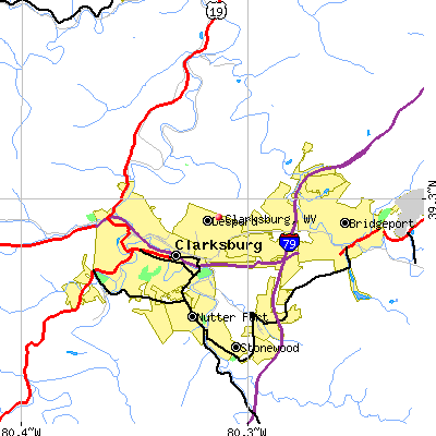 Clarksburg map