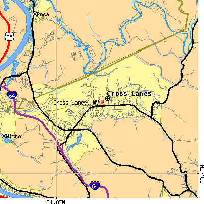 Cross Lanes map