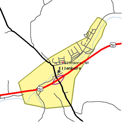 Ellenboro map