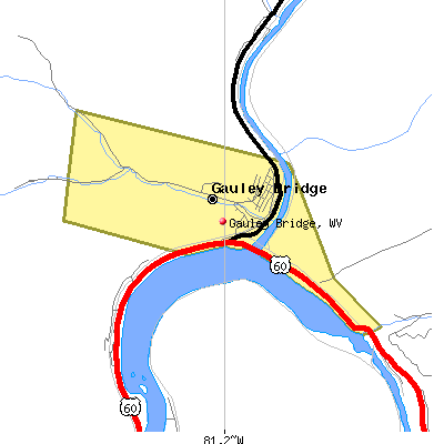 Gauley Bridge map