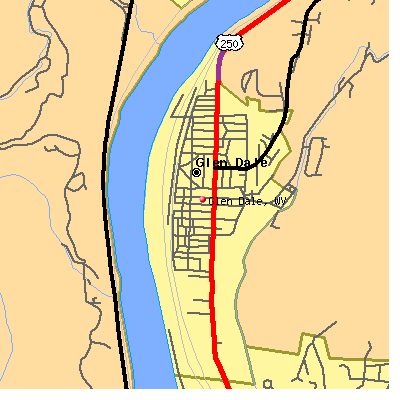 Glen Dale map