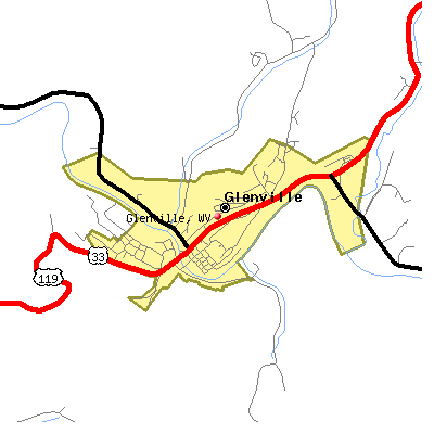Glenville map