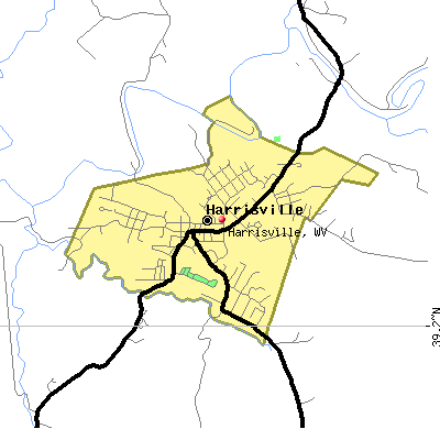 Harrisville map