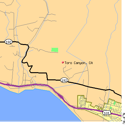 Toro Canyon map