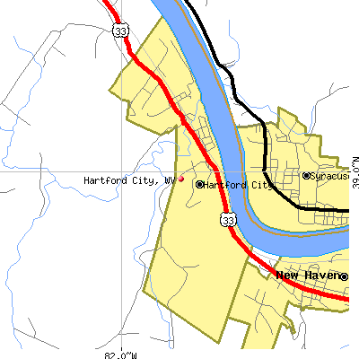 Hartford City map