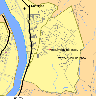 Hooverson Heights map