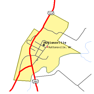 Huttonsville map