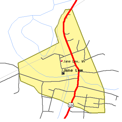 Jane Lew map