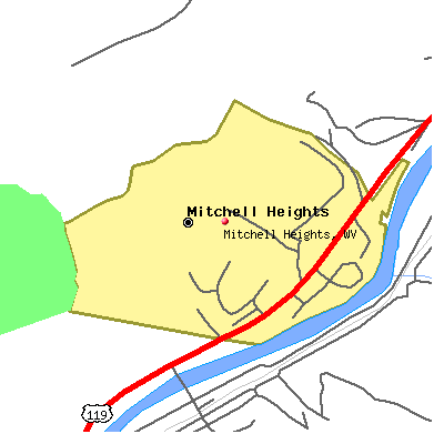 Mitchell Heights map